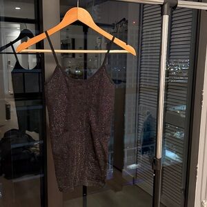 Elegant Black Glitter Camisole